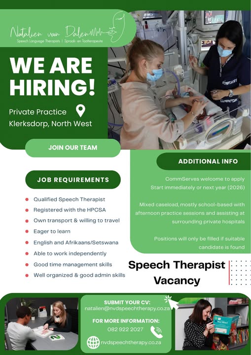 Speech therapist Klerksdorp