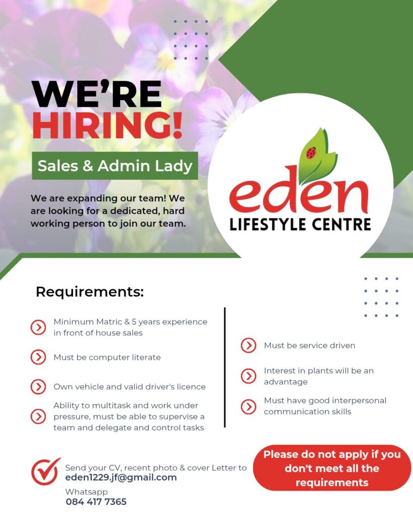 Sales & Admin - Klerksdorp