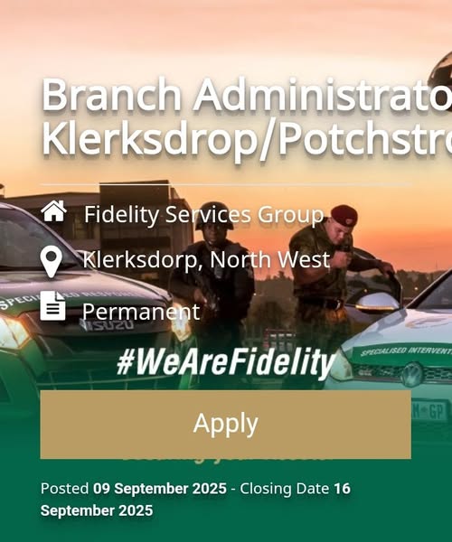 Branch Administrator klerksdorp