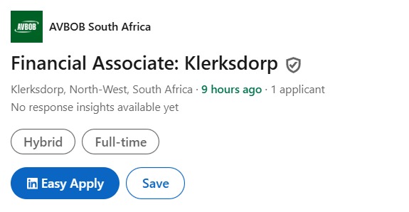 Financial Associate - Klerksdorp