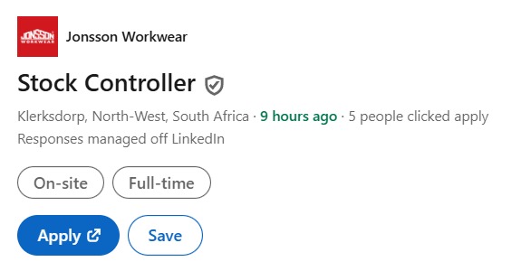 Stock Controller - Klerksdorp