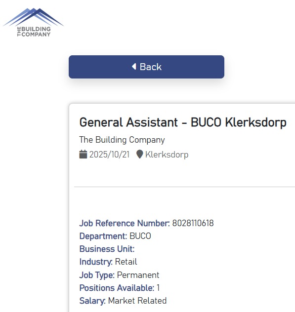 general assistant vacancy klerksdorp