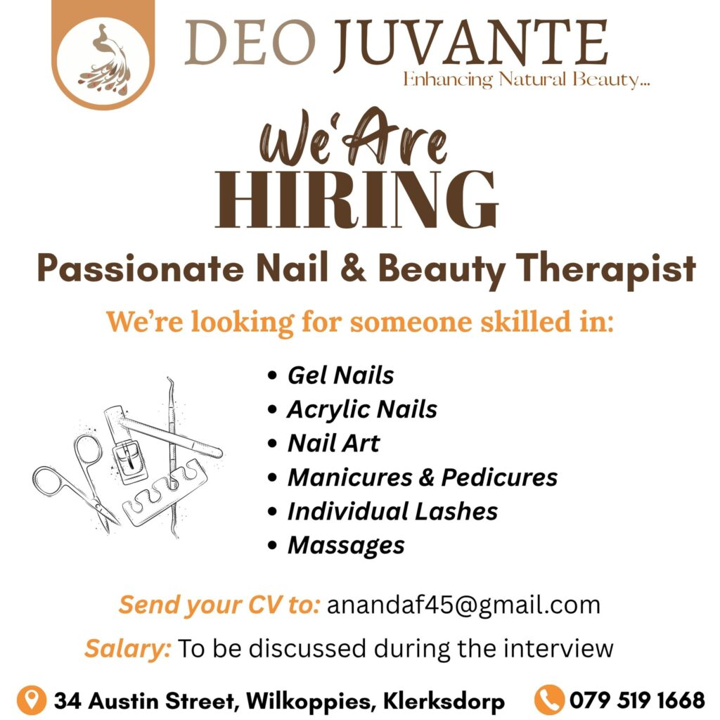 nail beauty therapist vacancy