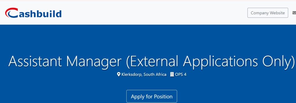 assistant manager vacancy klerksdorp