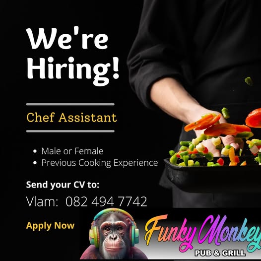 chef assistant vacancy klerksdorp