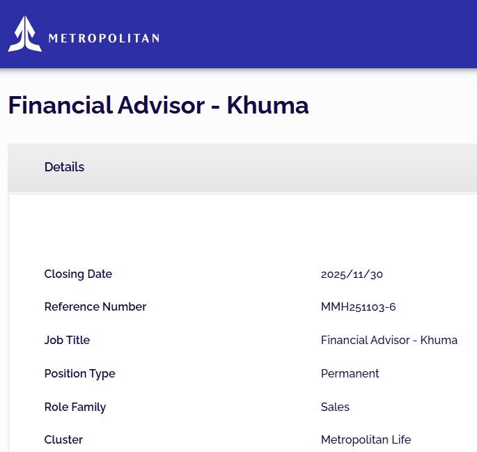 financial adviser khuma kanana klerksdorp vacancy