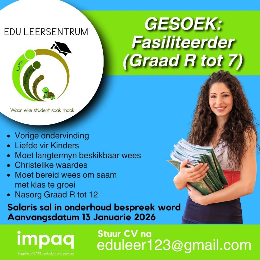 gr r to gr 7 facilitator vacancy klerkdorp