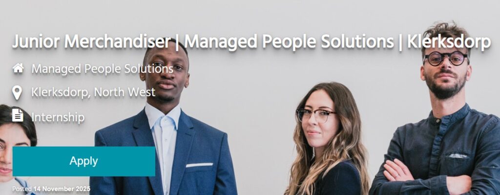 junior merchandiser internship vacancy klerksdorp