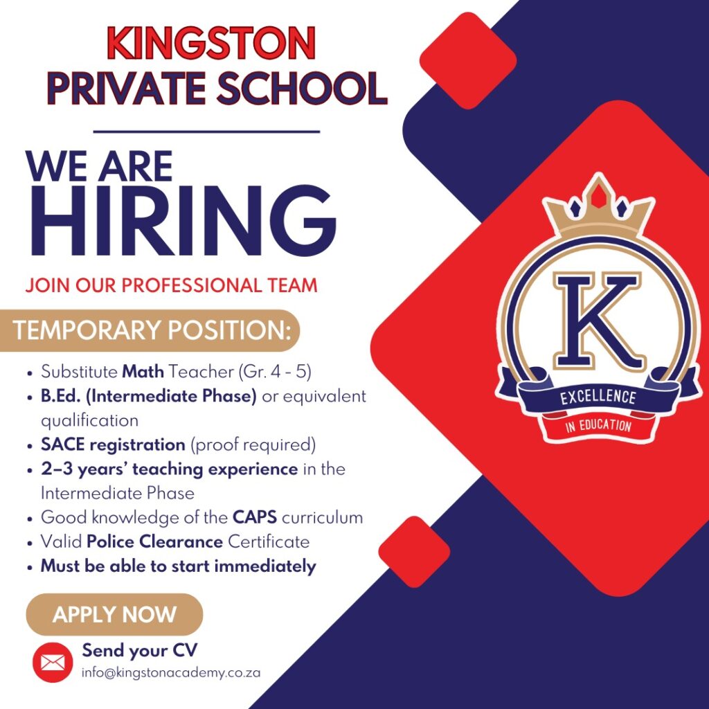 temporary teaching vacancy klerksdorp