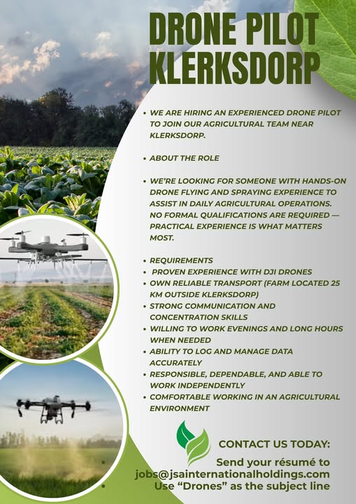 drone piot vacancy klerksdorp