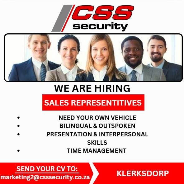 sales representative vacancy klerksdorp