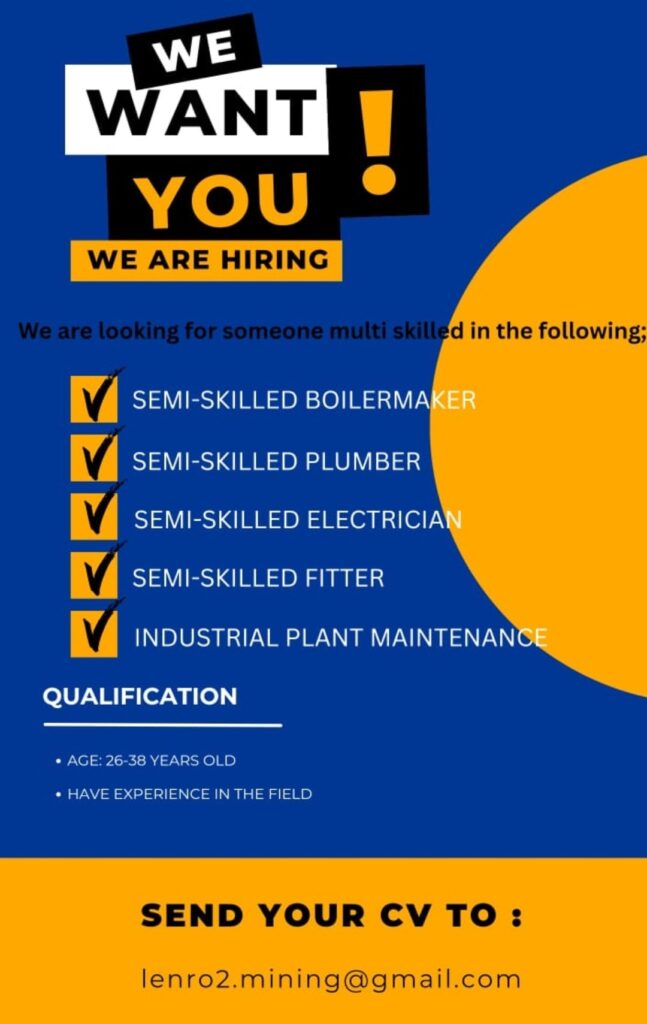 semi skilled artisans vacancy klerksdorp