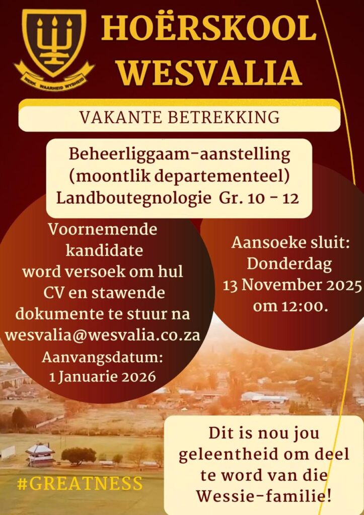 teacher vacancy klerksdorp