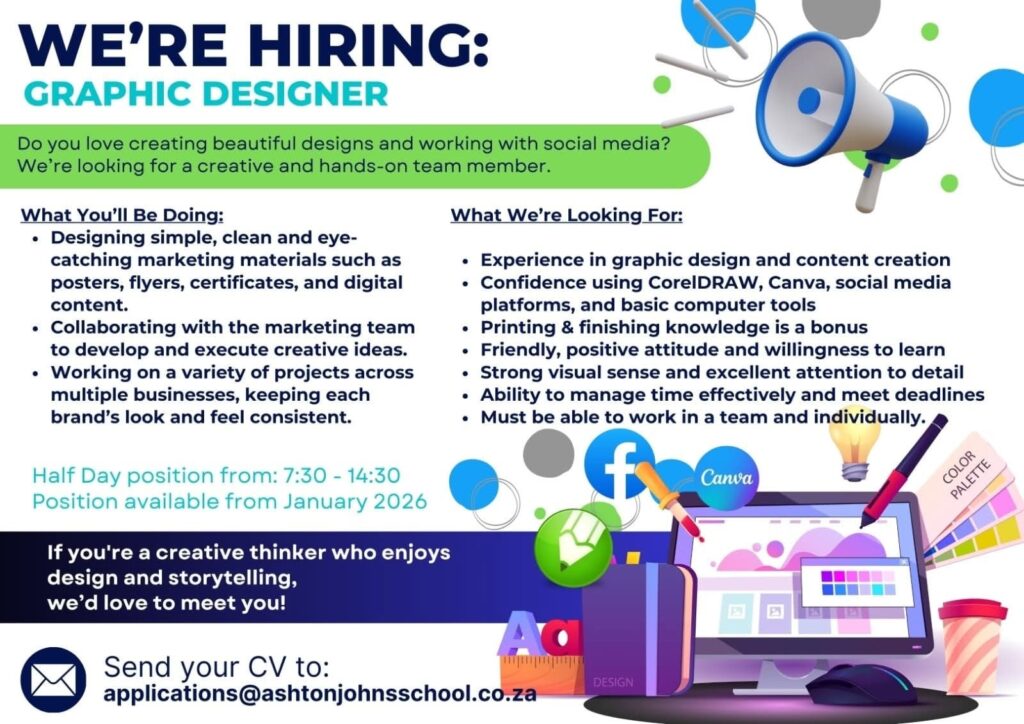 graphic designer vacancy klerksdorp