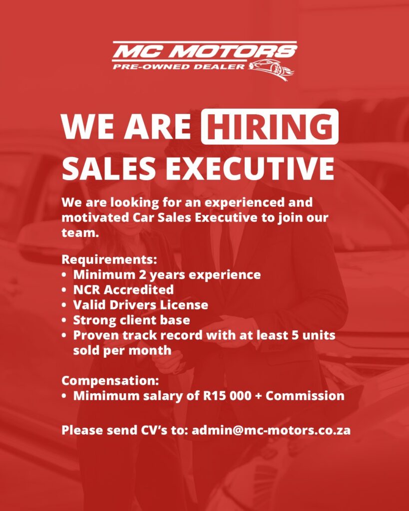 Sales Executive Klerksdorp vacancy