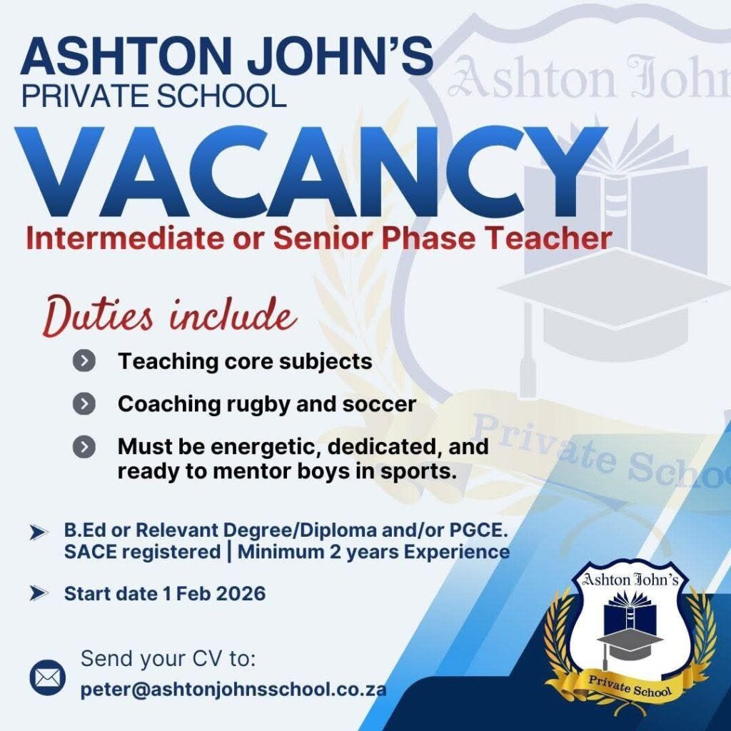 Senior Phase Teacher - Klerksdorp