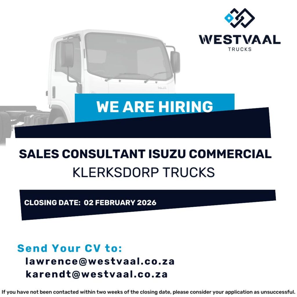 Consultant (Isuzu Commercial) - Klerksdorp vacancy
