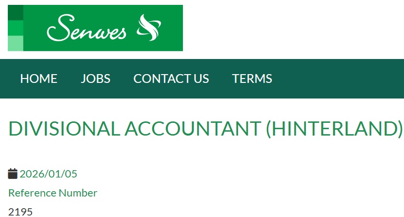 Divisional Accountant vacancy klerksdorp