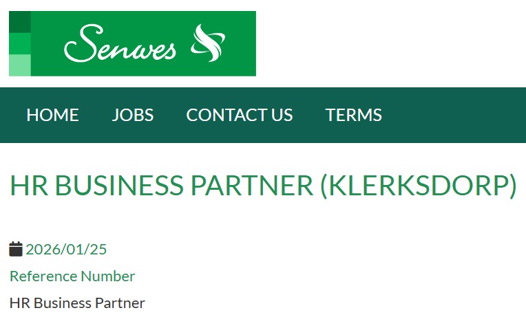 HR Business partner vacancy klerksdorp