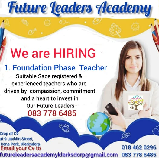 Foundation Phase Teacher - Klerksdorp vacancy