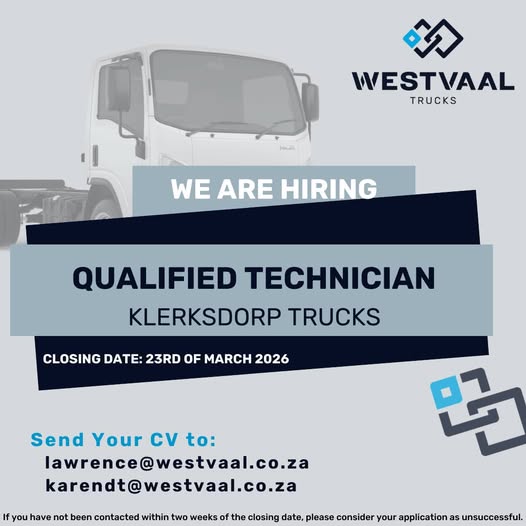 Qualified truck Technician - Klerksdorp vacancy