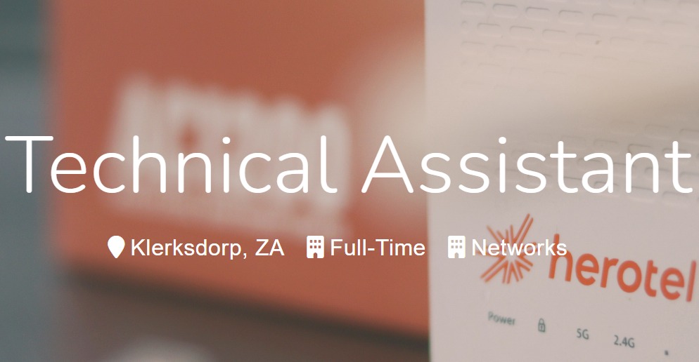 technical assistant vacancy klerksdorp