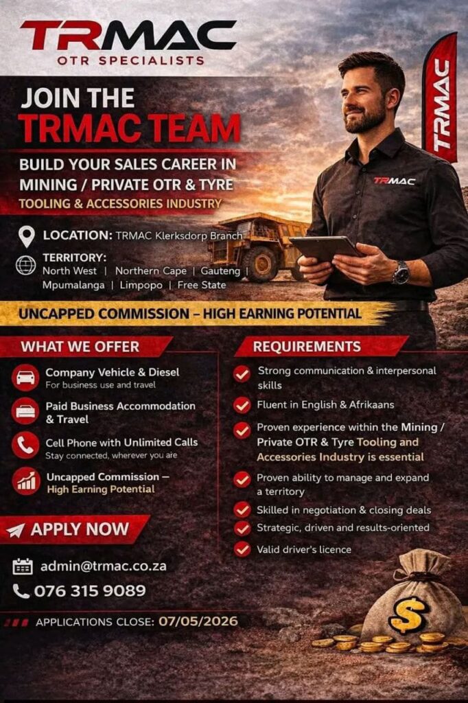 Sales Representative - Klerksdorp vacancy