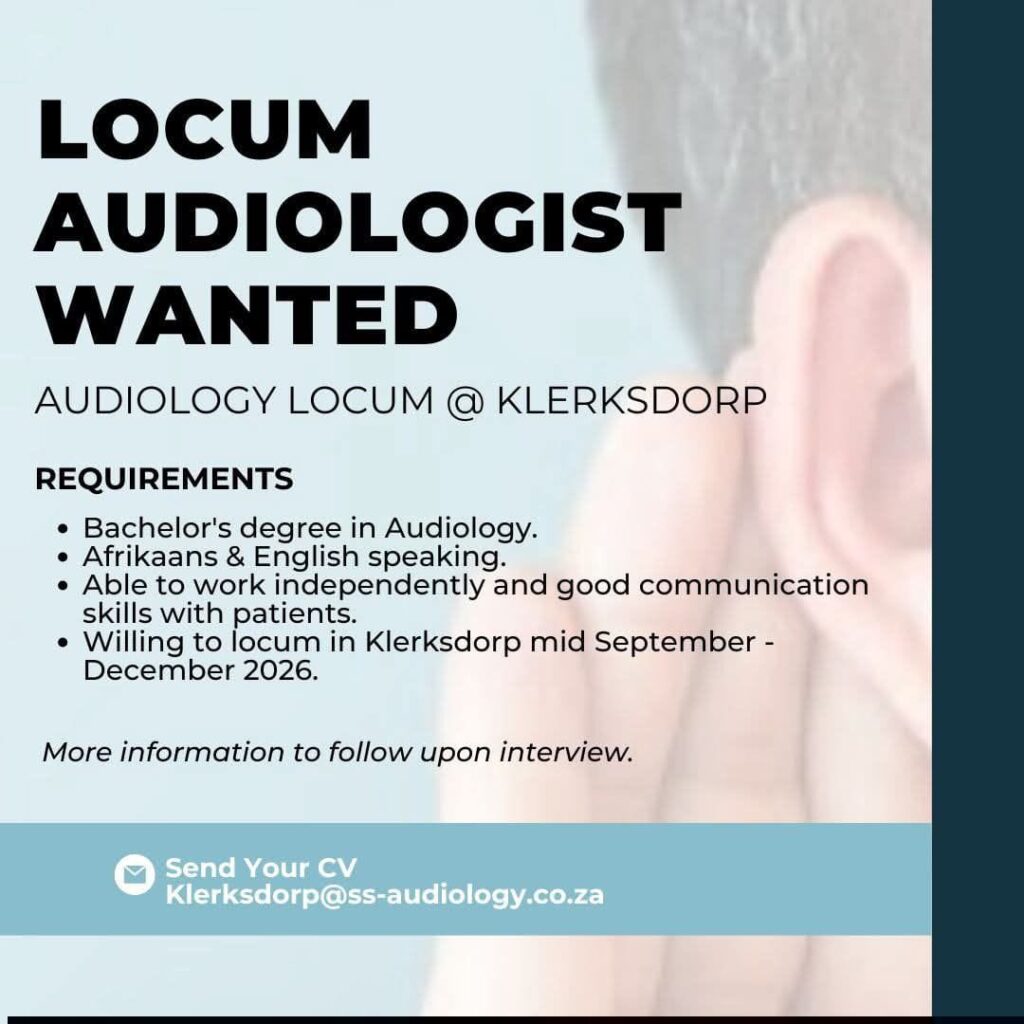 Audiologist - Klerksdorp vacancy
