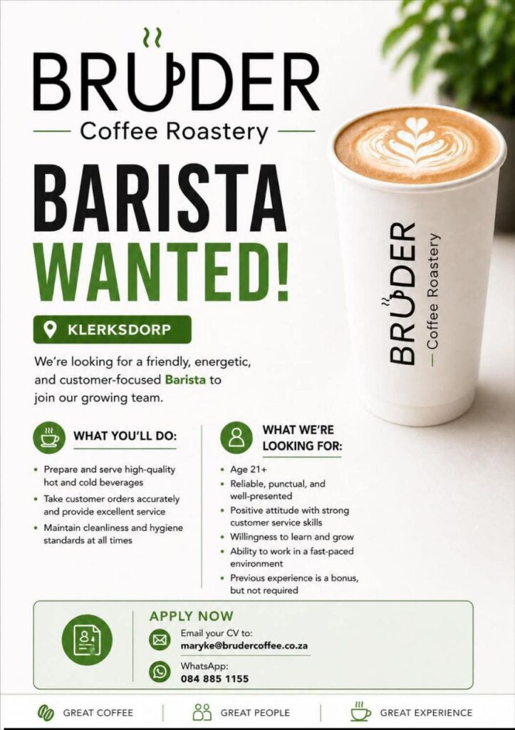 Barista - Klerksdorp vacancy